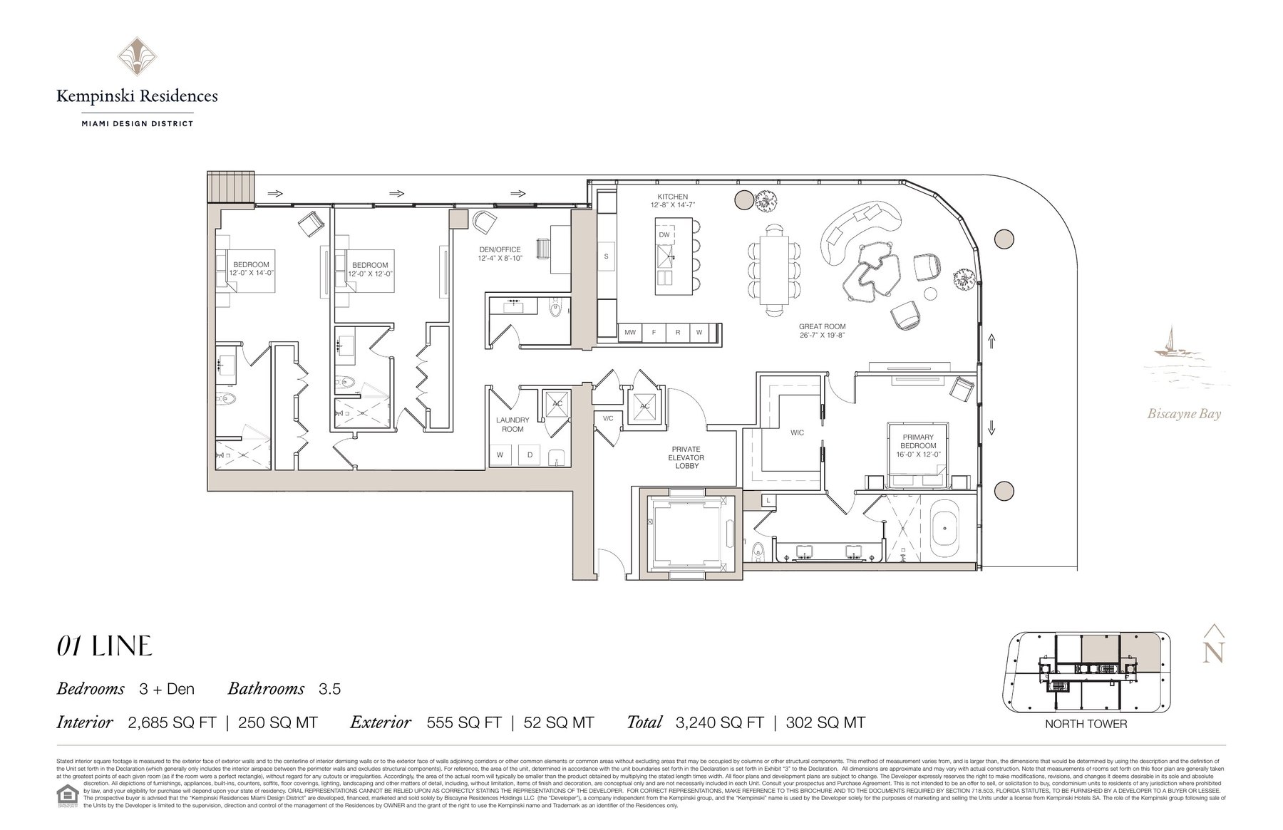 Plano de la Línea 01 en la Torre Norte